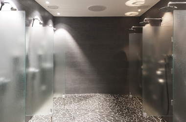 Shower Screens in large washroom